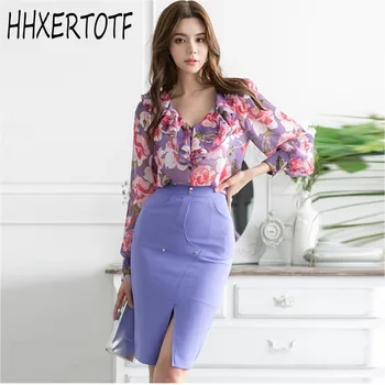 2020 spring Women Ruffles Print long Sleeve Tops + Hip Package Skirt Suits 2 Piece sets
2020 spring Women Ruffles Print long Sleeve Tops + Hip Package Skirt Suits 2 Piece sets