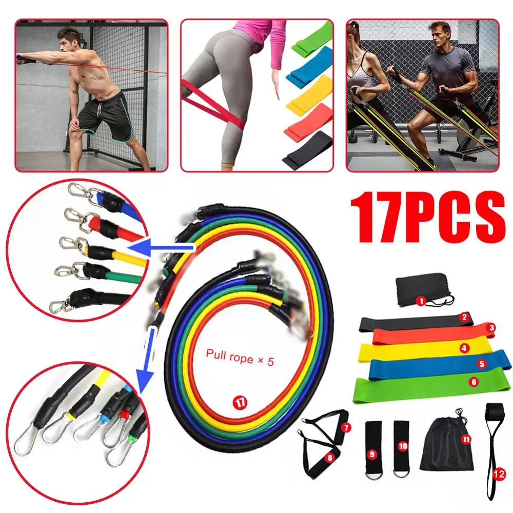 17Pcs Resistance Training Exercise Resistance Band Exercise Home Workouts Training Stretch Exercise Pull Rope
17Pcs Resistance Training Exercise Resistance Band Exercise Home Workouts Training Stretch Exercise Pull Rope
