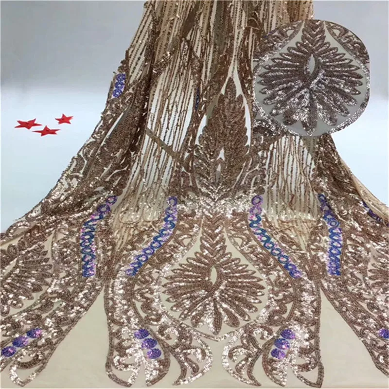 Gold Color African lace fabric shiny sequins tulle lace fabric two-size sequence net lace for party dresses
Gold Color African lace fabric shiny sequins tulle lace fabric two-size sequence net lace for party dresses