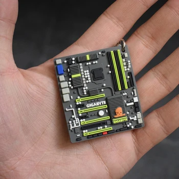 Creative GIGABYTE Motherboard Keychain Mini Mainboard Model Car Keyring Soft Rubber systemboard Pendant Intel AMD CPU Man Gift
Creative GIGABYTE Motherboard Keychain Mini Mainboard Model Car Keyring Soft Rubber systemboard Pendant Intel AMD CPU Man Gift