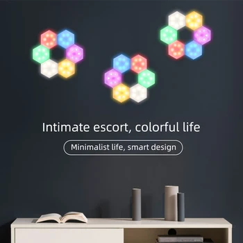 DIY LED Quantum Light Touch Sensor Sensor Night Light Modular Hexagonal Magnetic Lamp Wall-Mounted Desk Lamp Night Light
DIY LED Quantum Light Touch Sensor Sensor Night Light Modular Hexagonal Magnetic Lamp Wall-Mounted Desk Lamp Night Light