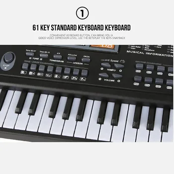 Musical Mic 61Key Piano Electronic Portable Instrument Kid Keyboard Toy High Educational Fun Toy For Kids Juguetes para niños#D5
Musical Mic 61Key Piano Electronic Portable Instrument Kid Keyboard Toy High Educational Fun Toy For Kids Juguetes para niños#D5