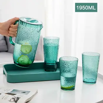 1 Set Nordic Style Cold Water Kettle Cool Water Cup Set High Temperature Resistance Plastic Water Teapot Large Capacity 1950ML
1 Set Nordic Style Cold Water Kettle Cool Water Cup Set High Temperature Resistance Plastic Water Teapot Large Capacity 1950ML