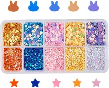 77.5g Star Rabbit Glitter Sequins 5-Color Flakes Chunky Glitters for Epoxy Resin Crafts Makeup Nail Arts Hair Body Decorations
77.5g Star Rabbit Glitter Sequins 5-Color Flakes Chunky Glitters for Epoxy Resin Crafts Makeup Nail Arts Hair Body Decorations