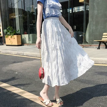 Fashion Chiffon Women Skirt New Spring Summer Pleated Skirts White Black Apricot 8926
Fashion Chiffon Women Skirt New Spring Summer Pleated Skirts White Black Apricot 8926