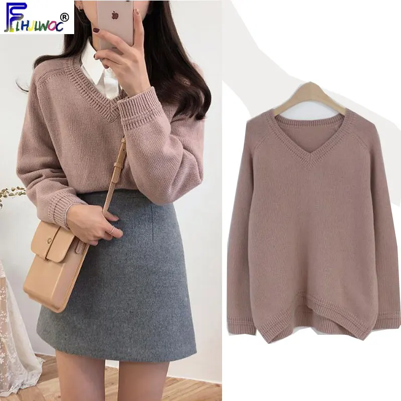 Winter Basic Pullovers Tops Women Long Sleeve Cute Sweet Preppy Style Design Korea Japan Knitted V Neck Sweater Pullover 9618
Winter Basic Pullovers Tops Women Long Sleeve Cute Sweet Preppy Style Design Korea Japan Knitted V Neck Sweater Pullover 9618