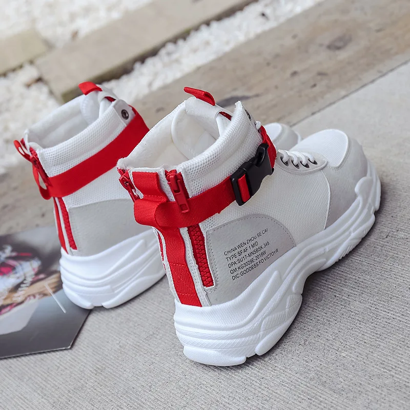 Hight-top Canvas Shoes Women's Hip Hop INS Fashion Online Celebrity Thick Bottomed Sports Daddy Shoes 2019 New Style Versatile W 
Hight-top Canvas Shoes Women's Hip Hop INS Fashion Online Celebrity Thick Bottomed Sports Daddy Shoes 2019 New Style Versatile W