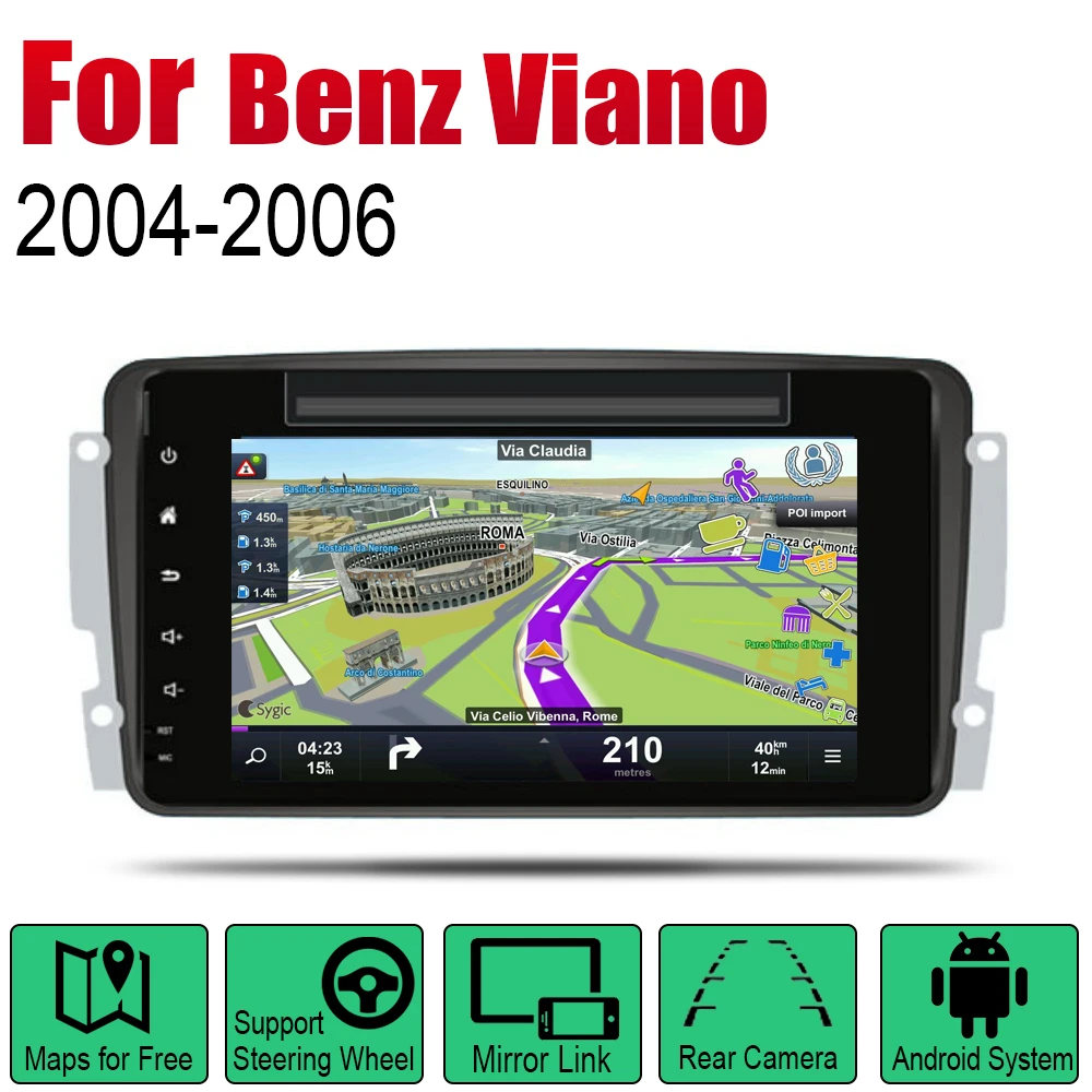 Авто Радио 2 Din Автомобильный dvd-плеер на основе android для Mercedes Benz Viano 2004 2005 2006 NTG gps