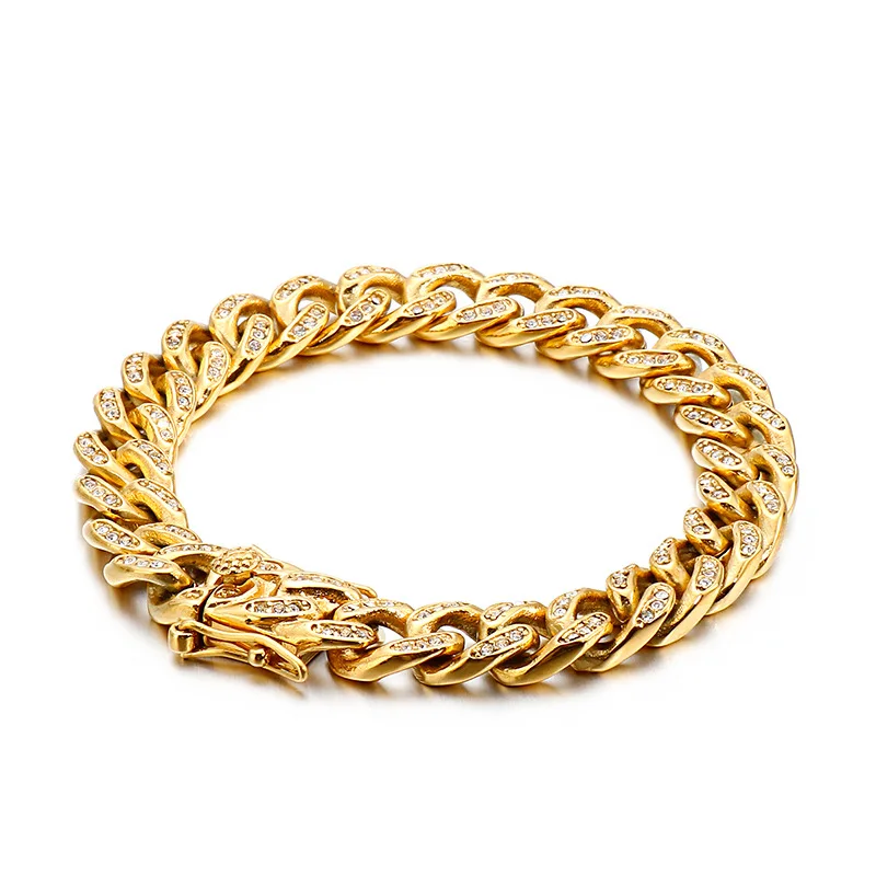 WAWFROK Stainless Steel Mens Bracelet Silver/gold Color Charm Bangles Bracelet for Men 21.5cm Length Full Zirconia Bracelets 
WAWFROK Stainless Steel Mens Bracelet Silver/gold Color Charm Bangles Bracelet for Men 21.5cm Length Full Zirconia Bracelets