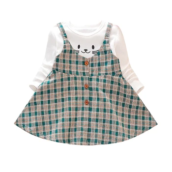 Girls Dress Autumn Children's Clothes Baby Girl Newborn Toddler Fake 2 Piece Dresses Cartoon Plaid Pattern Long Sleeve Clothing
Girls Dress Autumn Children's Clothes Baby Girl Newborn Toddler Fake 2 Piece Dresses Cartoon Plaid Pattern Long Sleeve Clothing
