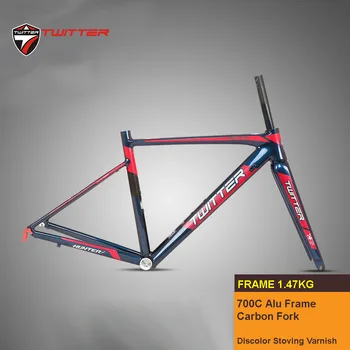 Twitter Hunterpro 700C Road Bike Frame AL7005 Fork Carbon Inner Cable V Brake Discoloring Stoving Varnish Drawing Decals
Twitter Hunterpro 700C Road Bike Frame AL7005 Fork Carbon Inner Cable V Brake Discoloring Stoving Varnish Drawing Decals
