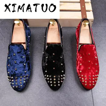Men Fashion Sneakers Men Studded Smoking Slippers Rivets Loafers Men Wedding Party Performance Slip-On Shoes
Men Fashion Sneakers Men Studded Smoking Slippers Rivets Loafers Men Wedding Party Performance Slip-On Shoes