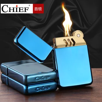 New chief pure copper lighter, personalized originality, windproof grinding wheel, ultra-thin kerosene metal lighter
New chief pure copper lighter, personalized originality, windproof grinding wheel, ultra-thin kerosene metal lighter