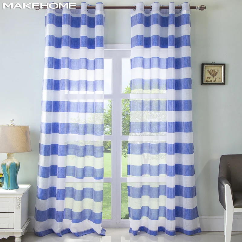 MAKEHOME Horizontal Stripes Modern Sheer Curtain for Bedroom Living room Blue Yellow Gray Window Cortina Voile Tulle Custom Size
MAKEHOME Horizontal Stripes Modern Sheer Curtain for Bedroom Living room Blue Yellow Gray Window Cortina Voile Tulle Custom Size