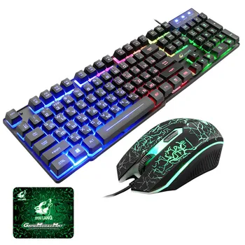 VOBERRY Rainbow Backlight USB Gaming Keyboard English Russian Keyboard + 2000DPI 6 Buttons LED Gaming Mouse + Mouse Pad Set
VOBERRY Rainbow Backlight USB Gaming Keyboard English Russian Keyboard + 2000DPI 6 Buttons LED Gaming Mouse + Mouse Pad Set