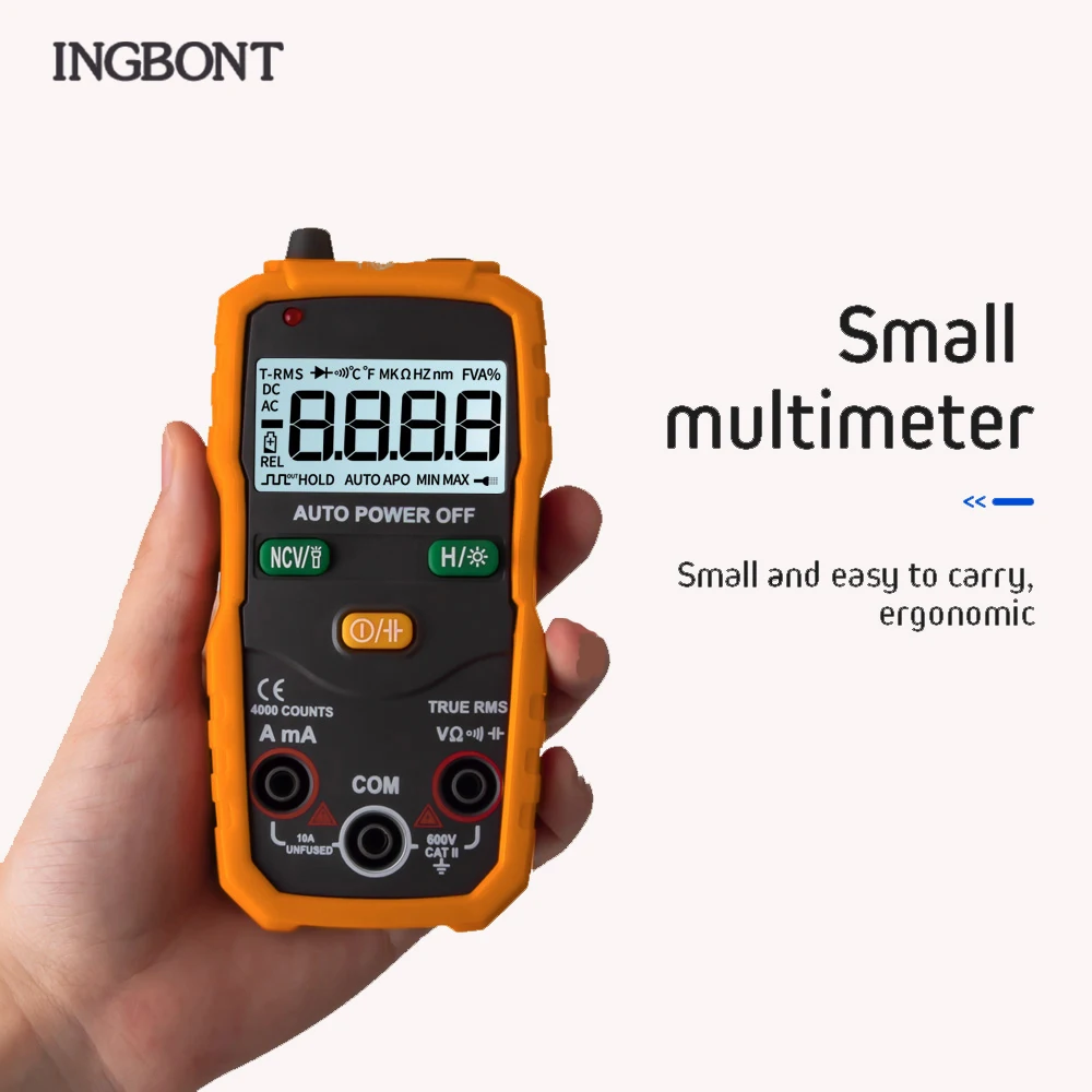 INGBONT Multifunction Mini Automatic Smart Digital Multimeter Portable DC AC Voltage Repair Tool Handheld Professional Testers
INGBONT Multifunction Mini Automatic Smart Digital Multimeter Portable DC AC Voltage Repair Tool Handheld Professional Testers