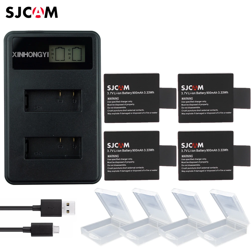 

4PCS digital Batteries sj4000 battery for SJCAM sj4000 wifi SJ5000 sj5000x SJ6000 sj7000 sj8000 sj9000 SJ M10 camera accessories