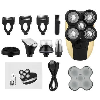 5 In 1 USB Rechargeable Electric Shaver Nose Five Blade Floating Heads Ear Hair Trimmer Beard Razor Clipper Facial Brush Care
5 In 1 USB Rechargeable Electric Shaver Nose Five Blade Floating Heads Ear Hair Trimmer Beard Razor Clipper Facial Brush Care