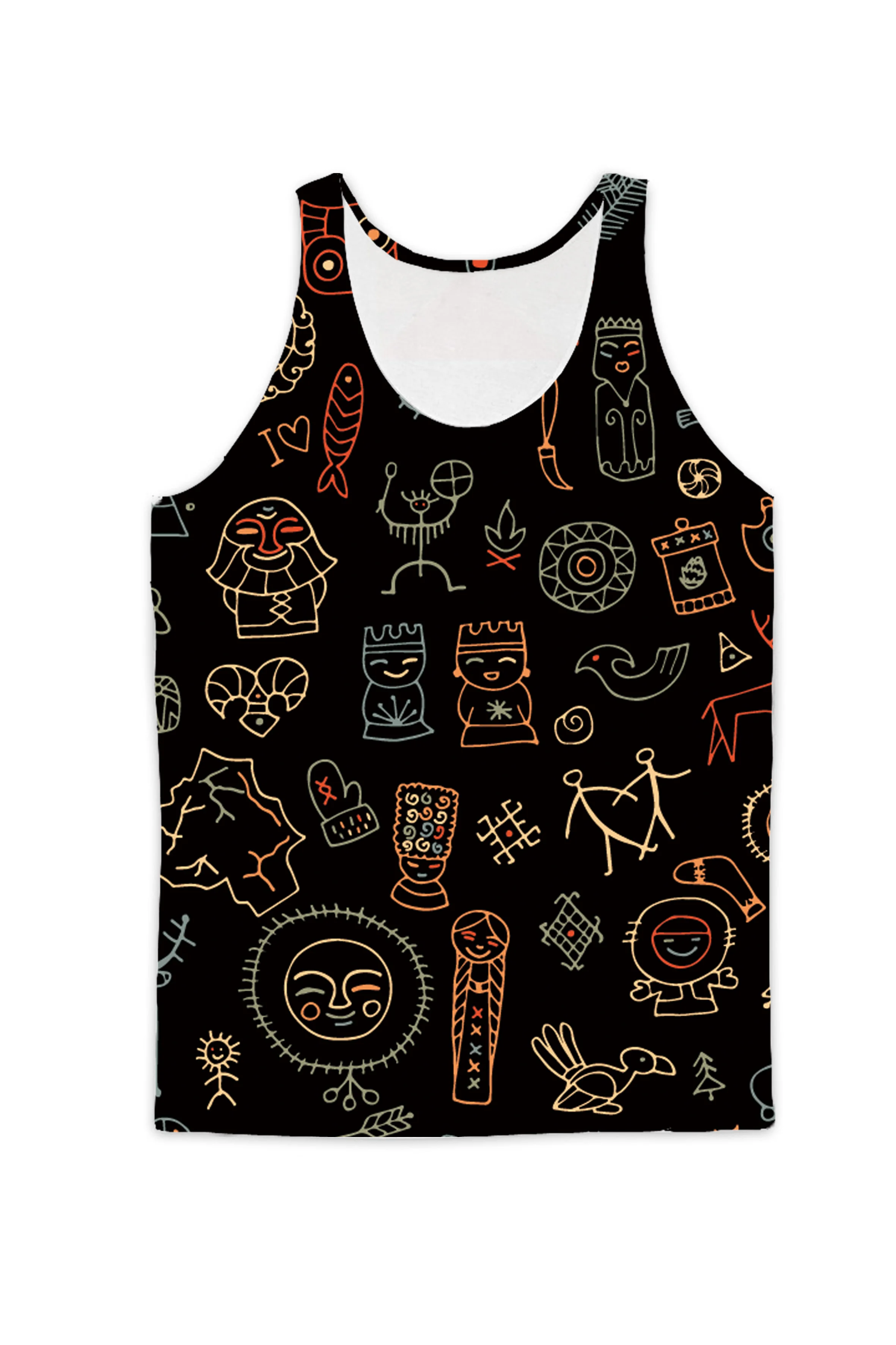 

REAL American SIZE Voodoo fashion 3D Sublimation Print Tank top - plus size 4XL 5xl 6XL