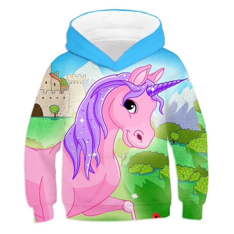 Unicorn 3D Printed Cartoon Hoodie Pullover Unicorn 3D Printed Cartoon Hoodie Pullover