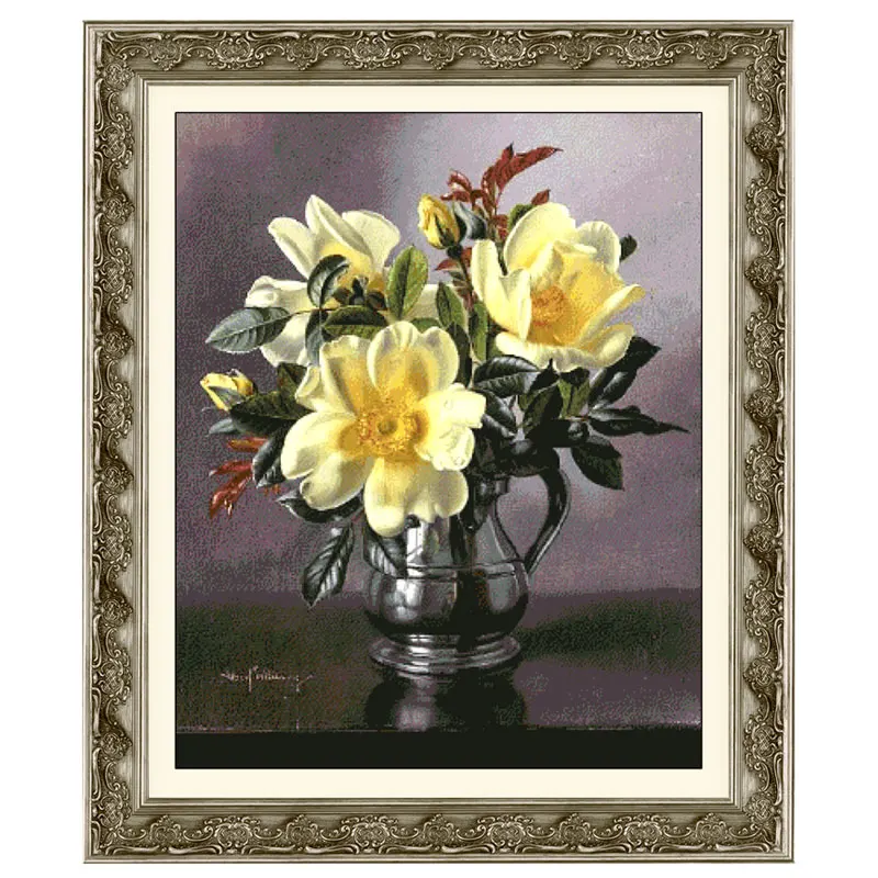 Набор для вышивки крестиком Fishxx, желтый цветок магнолии Уильямс WL21, украшение для гостиной в европейском стиле, подвесная картина
Набор для вышивки крестиком Fishxx, желтый цветок магнолии Уильямс WL21, украшение для гостиной в европейском стиле, подвесная картина