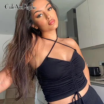 Black Sexy Drawstring Pleating Tank Top for Women Summer Skinny Cross Shoulder Strap Top Streetwear Short Crop Top Cuteandpsycho
Black Sexy Drawstring Pleating Tank Top for Women Summer Skinny Cross Shoulder Strap Top Streetwear Short Crop Top Cuteandpsycho
