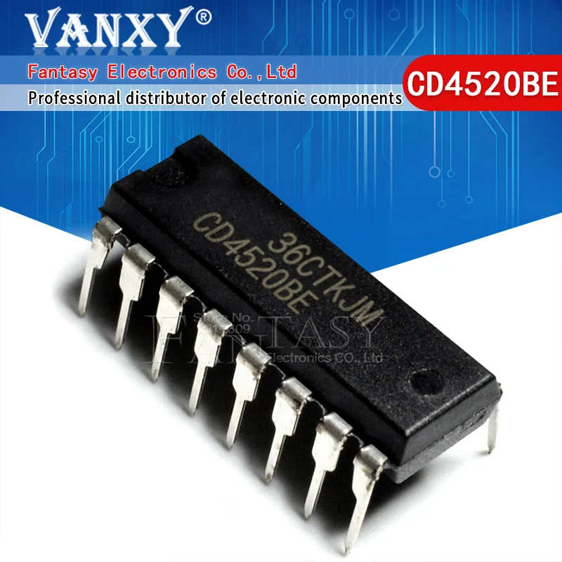 10 шт. CD4520BE DIP16 CD4520 DIP 4520BE новый и оригинальный IC | Электронные компоненты