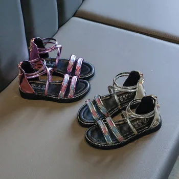Roman Girls Sandals sweet flat Soft Children Beach Shoes Kids Summer color breathable Princess Fashion Cute Quality casual shoes
Roman Girls Sandals sweet flat Soft Children Beach Shoes Kids Summer color breathable Princess Fashion Cute Quality casual shoes