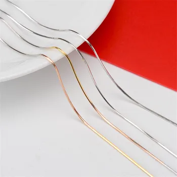 DIY pearl accessories S925 sterling silver necklace with platinum plating color silver snake bone chain
DIY pearl accessories S925 sterling silver necklace with platinum plating color silver snake bone chain