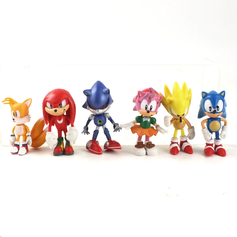 5-7cm 6pcs/set Sonic Boom Rare Dr Eggman Shadow Tails Characters PVC Sonic Action Figures Model Toy gifts for children