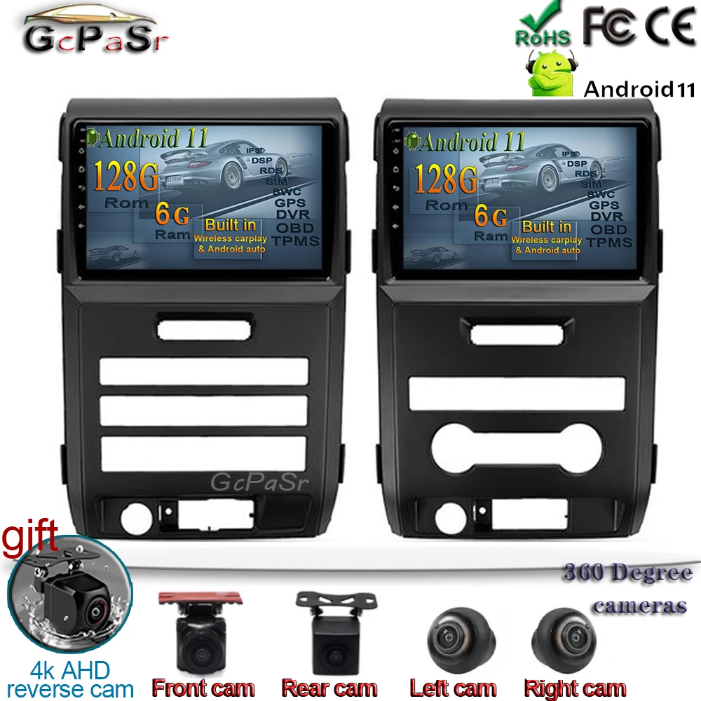 DSP IPS 9 'ɺndroid 11 для Ford F150 P415 Raptor 2008 - 2014 Автомагнитола мультимедийный видеоплеер