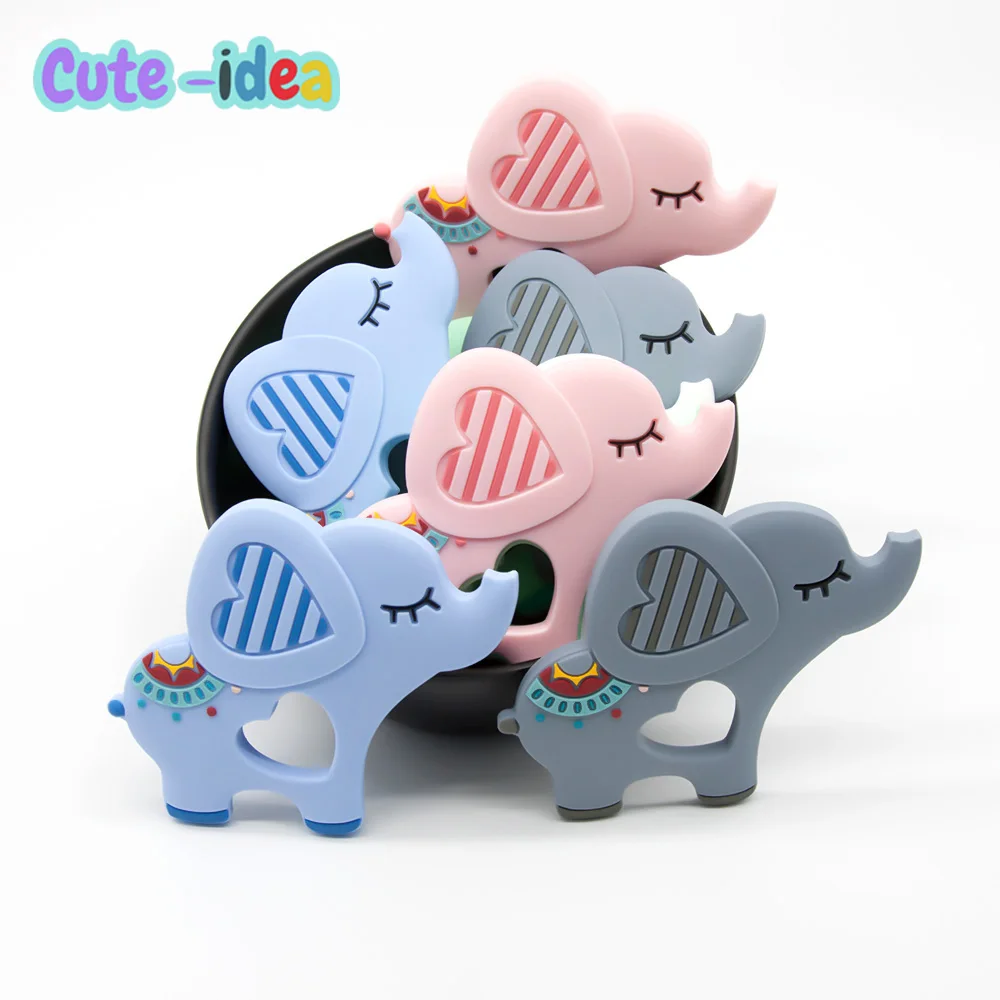 Cute-idea 1PC Silicone Elephant Animal Cartoon Soft Teether Hanging Pandents Baby Pacifier Nursing Teething DIY Accessories
Cute-idea 1PC Silicone Elephant Animal Cartoon Soft Teether Hanging Pandents Baby Pacifier Nursing Teething DIY Accessories
