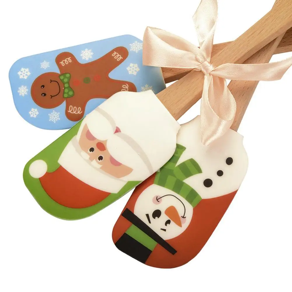 1Pcs Cute Butter Scraping Christmas Santa Claus/Snowman/Gingerbread Man Silicone Cake Scraper With Wood Handle For Cream
1Pcs Cute Butter Scraping Christmas Santa Claus/Snowman/Gingerbread Man Silicone Cake Scraper With Wood Handle For Cream