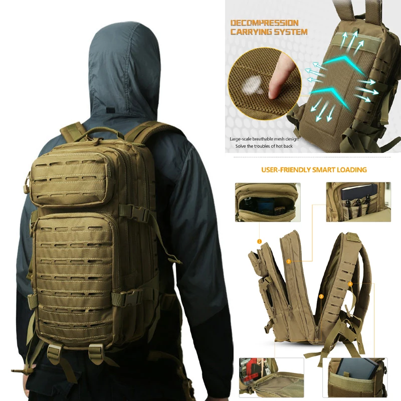 Outdoor Molle Military Tactical 1000D Nylon Backpack 30L Hiking Trekking Camping Outdoor Bag Hunting Laser Camouflage Bag
Outdoor Molle Military Tactical 1000D Nylon Backpack 30L Hiking Trekking Camping Outdoor Bag Hunting Laser Camouflage Bag