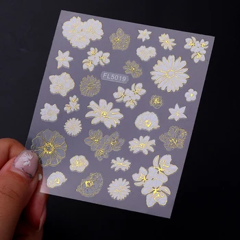 1 Sheet 3D Nail Sticker Butterfly Flower Nail Decals Summer Gold White Gilding Pattern Sticker DIY Nail Art Decorarion
1 Sheet 3D Nail Sticker Butterfly Flower Nail Decals Summer Gold White Gilding Pattern Sticker DIY Nail Art Decorarion
