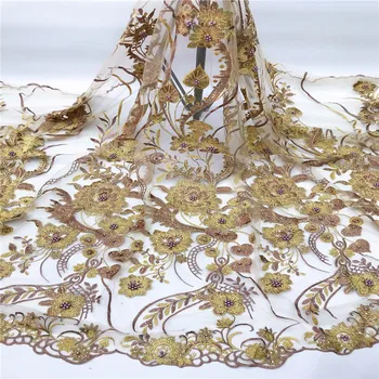 2019 High Quality African Laces Fabric/French Net Embroidery Stones Beads Tulle Lace Fabric For Nigerian Wedding Dresses jl84-6 
2019 High Quality African Laces Fabric/French Net Embroidery Stones Beads Tulle Lace Fabric For Nigerian Wedding Dresses jl84-6