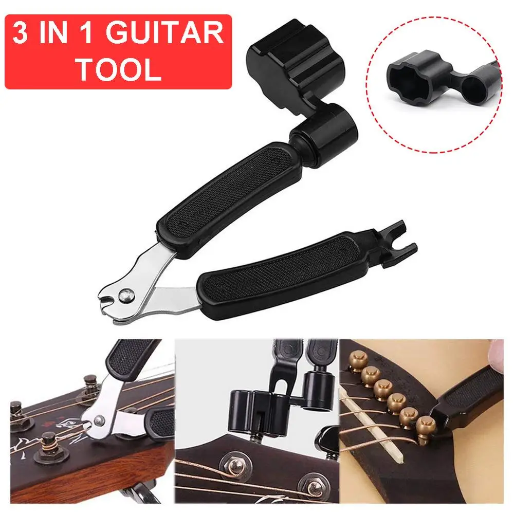 3 in 1 Guitar Peg String Winder + String Pin Puller + String Cutter Guitar Tool Set Multifunction Guitar Accessories
3 in 1 Guitar Peg String Winder + String Pin Puller + String Cutter Guitar Tool Set Multifunction Guitar Accessories