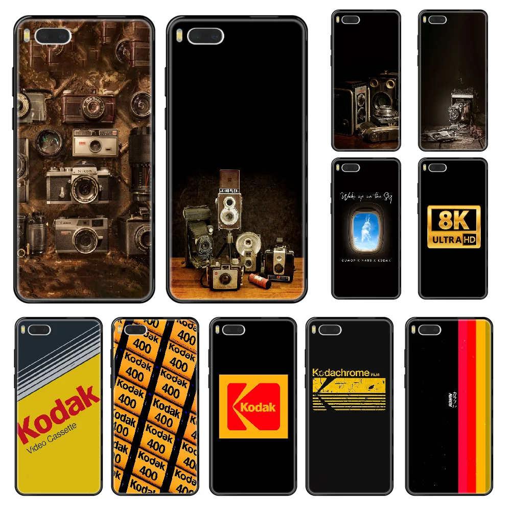 luxury Camera kodak photo Phone case For Xiaomi Redmi Mi 3 5 6 8 9 A1 2 Max3 Mix2 X SE Lite Pro black fashion cover art