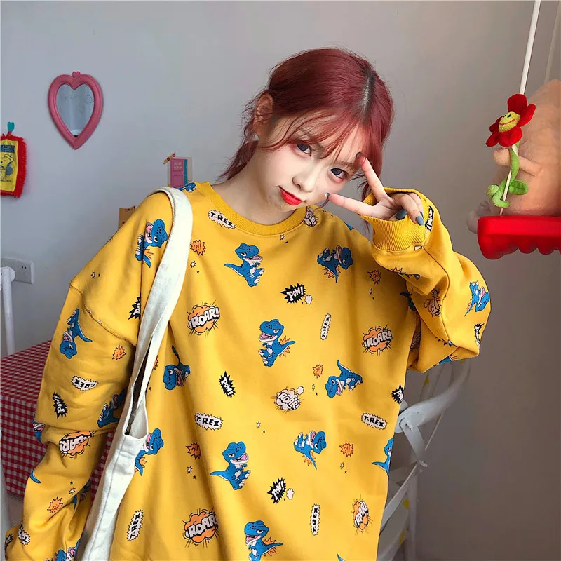 Ulzzang Harajuku Fun Cartoon Print Long Sleeve Sweatshirt Autumn New Korean Fashion Loose Turtleneck O-neck Casual Sweatshirt
Ulzzang Harajuku Fun Cartoon Print Long Sleeve Sweatshirt Autumn New Korean Fashion Loose Turtleneck O-neck Casual Sweatshirt