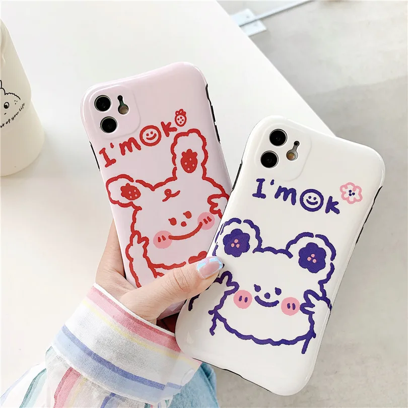 The New Couples cute Cartoon Fine hole Anti-fall Bear imd For iphone 7 8Plus iphone X XR 11 Pro MAX Case Cover Phone Case
The New Couples cute Cartoon Fine hole Anti-fall Bear imd For iphone 7 8Plus iphone X XR 11 Pro MAX Case Cover Phone Case