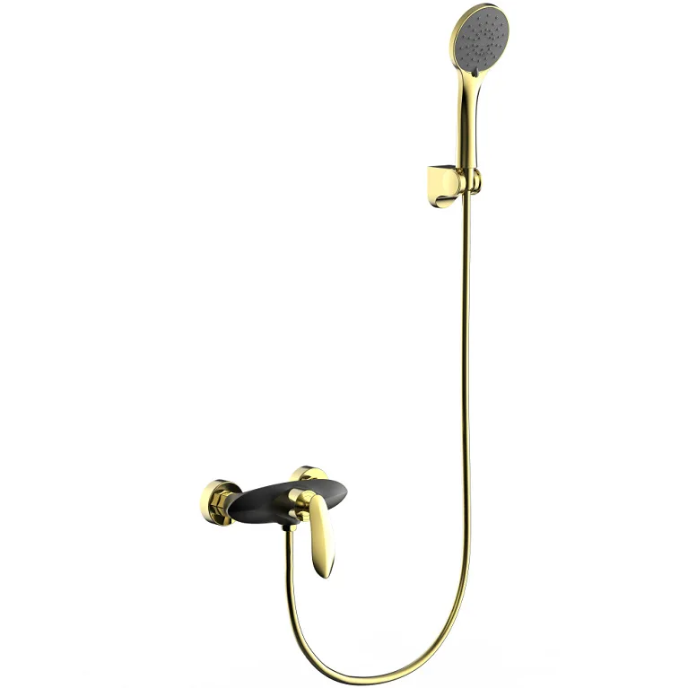 Production of all copper cold and hot single black plus gold faucet shower set
Production of all copper cold and hot single black plus gold faucet shower set