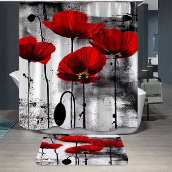 Vavinmy Flower Prints Bath Shower Curtains Waterproof Screen for Bathroom Home Decoration Polyester Fabric Washable Curtain 
Vavinmy Flower Prints Bath Shower Curtains Waterproof Screen for Bathroom Home Decoration Polyester Fabric Washable Curtain