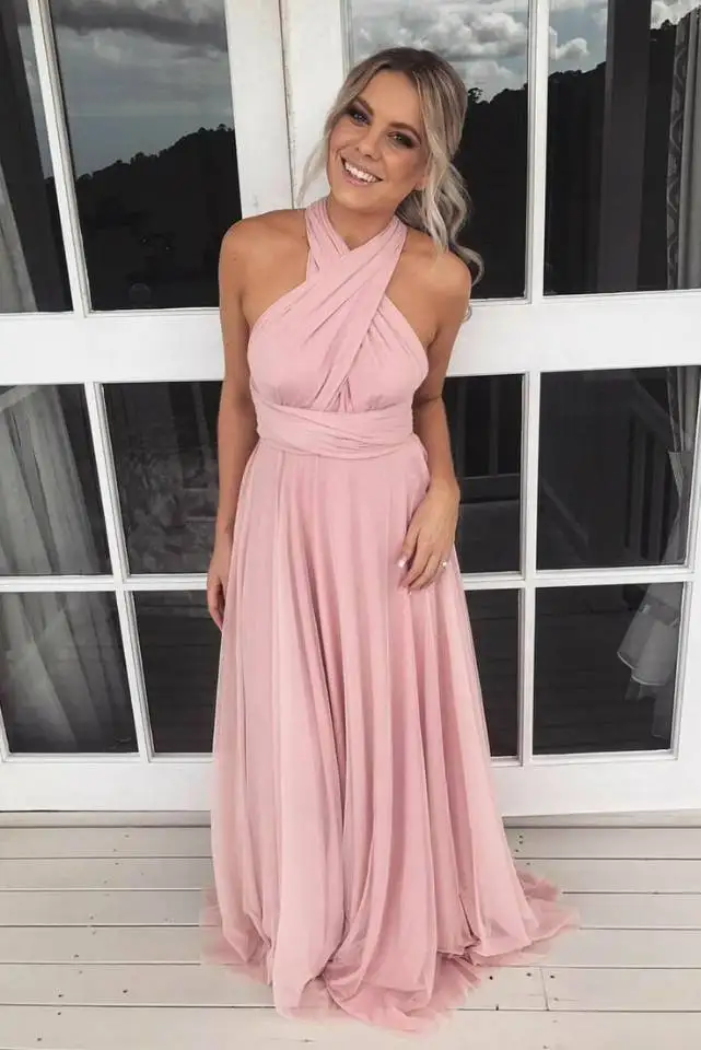 Elegant A-Line Long Chiffon Infinity Transformer Bridesmaid Dresses Multi Style Floor Length Pleated Formal Wedding Party Dress
Elegant A-Line Long Chiffon Infinity Transformer Bridesmaid Dresses Multi Style Floor Length Pleated Formal Wedding Party Dress