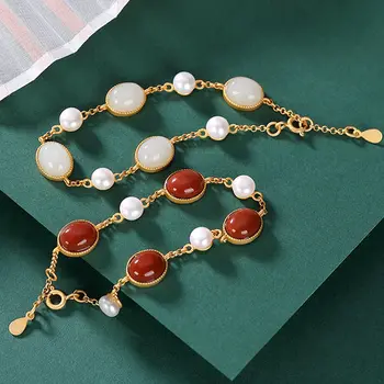 silver inlaid natural South Red Agate Bracelet Chinese style retro unique ancient gold craft light luxury women's brand jewelry
silver inlaid natural South Red Agate Bracelet Chinese style retro unique ancient gold craft light luxury women's brand jewelry