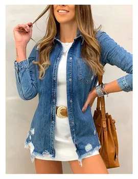 hirigin new fashion Autumn Womens Long Sleeve Denim Jacket Blazer Suit Vintage Style Washed button Coat female solid tops
hirigin new fashion Autumn Womens Long Sleeve Denim Jacket Blazer Suit Vintage Style Washed button Coat female solid tops
