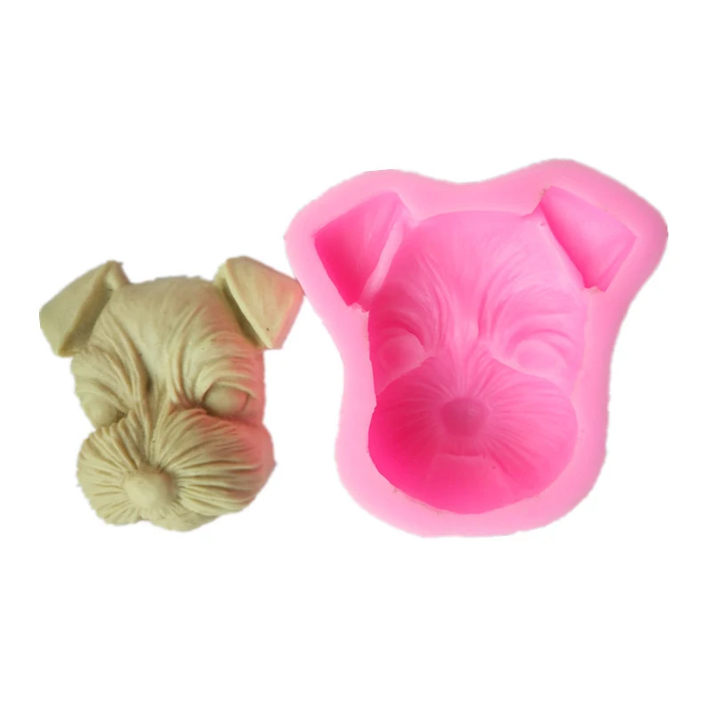 

DIY Soap Mold 3D Mini Dog Head Gypsum Aroma Decorating Silicone Mould Candle Crafts Candy Making Tools Cake Silicone Molds