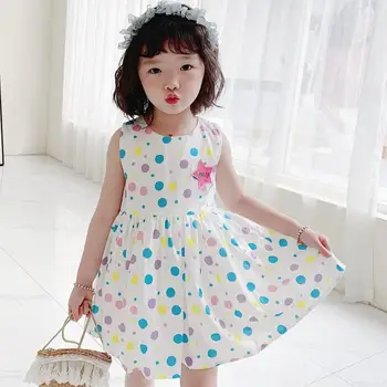 kids casual dresses baby girls clothes cartoon Color wave dot cute sleeveless dress cotton soft toddler clothes
kids casual dresses baby girls clothes cartoon Color wave dot cute sleeveless dress cotton soft toddler clothes