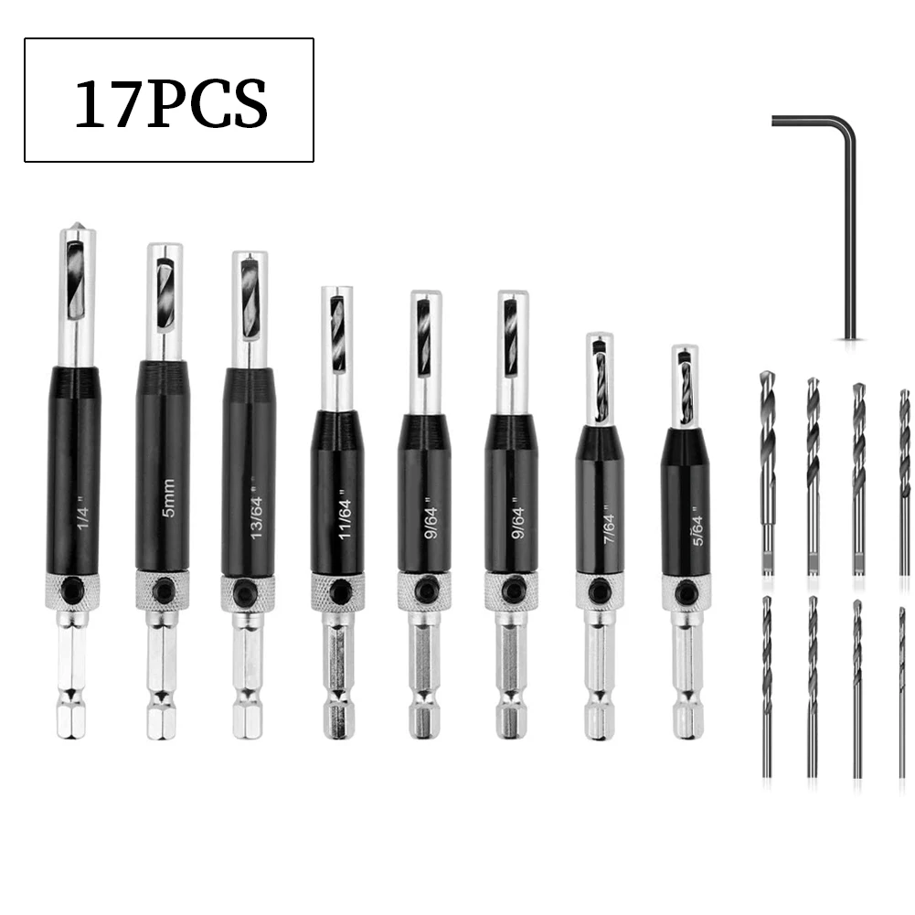 17Pcs/Set Drill Bits Set Door Window Lock Hinge Drill Bit Hardware Drawer Pilot Hole Guides For Stainless Steel Drilling Bit Set
17Pcs/Set Drill Bits Set Door Window Lock Hinge Drill Bit Hardware Drawer Pilot Hole Guides For Stainless Steel Drilling Bit Set