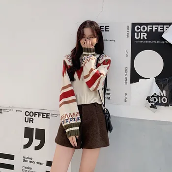 2020 WOMEN Graffiti thickened lantern sleeve sweater women winter Korean women's pullover sweater
2020 WOMEN Graffiti thickened lantern sleeve sweater women winter Korean women's pullover sweater