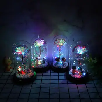 LED Enchanted Rose Light Silked Artificial Eternal Rose Flower In Glass Dome Lamp Decors Light Christmas Valentine Romantic Gift
LED Enchanted Rose Light Silked Artificial Eternal Rose Flower In Glass Dome Lamp Decors Light Christmas Valentine Romantic Gift